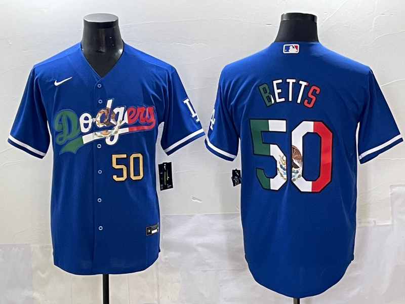 Men 2025 Los Angeles Dodgers #50 Betts Blue Nike 2025 MLB All Star Jersey style 004->los angeles dodgers->MLB Jersey